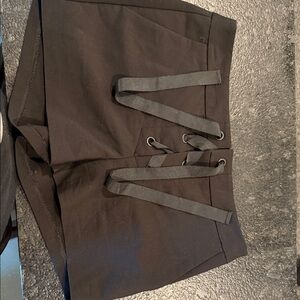 Express Women's Black Lace-Up Shorts